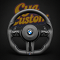 Volant sur mesure BMW sport méplat carbone forgé alcantara CYA Custom