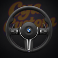 Volant sur mesure BMW Série F forme ronde cuir carbone airbag CYA Custom