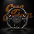 Volant Volkswagen Golf 7 — Carbone & Cuir Rouge