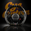 Golden S volant Audi carbone forgé or alcantara gris LED Shift Light CYA Custom